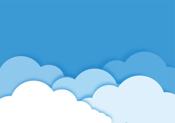 Blue sky vector beckground template