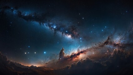 Fototapeta premium nebula background