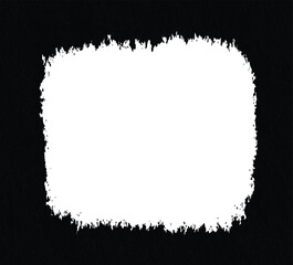 Obraz premium Square border black vector collection. Abstract grunge frame burned paper. Social media template paper tear. Mask grunge images paint splatter brush texture. Grunge border, dirty and damaged backdrop 