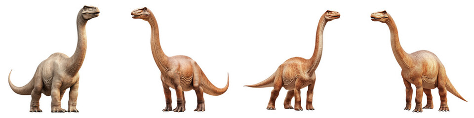 Obraz premium Majestic Prehistoric Herbivorous Dinosaurs Roaming the Jurassic Landscape Evoking a Sense of Adventure Discovery and Scientific in the Ancient World