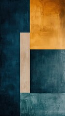 Abstrakte Geometrie in Blau- und Goldt&ouml;nen