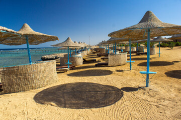 Plaża. Egipt. Morze Czewone. © wojwarm