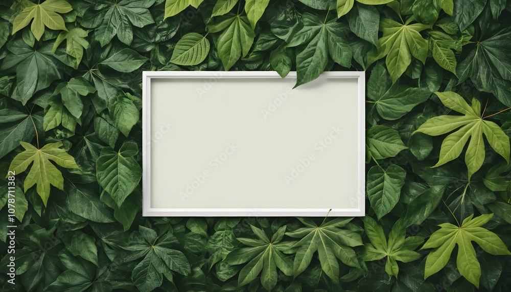 Poster stunning social media poster frame with an exquisite leaf background for captivating visual content 