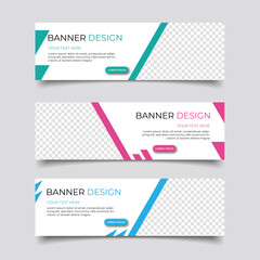  Modern business banner abstract design. Clean simple creative background vector template design
