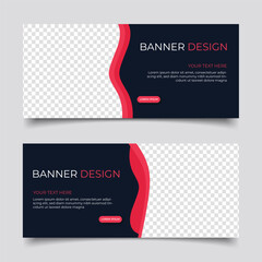  Modern business banner abstract design. Clean simple creative background vector template design