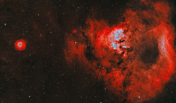 The cosmic question mark omplex nebulae in the Cepheus and Cassiopeia constellation, taken with amateur telescope.