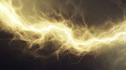 Abstract Lightning Bolt in Yellow