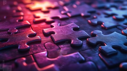 Vibrant puzzle pieces lie scattered, highlighting missing parts that invite curiosity and imagination