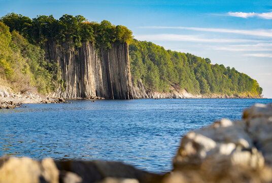 Kiselov Rock on the Black Sea. Tuapse District, Krasnodar Region. Russia