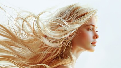 Naklejka premium woman with magnificent hair