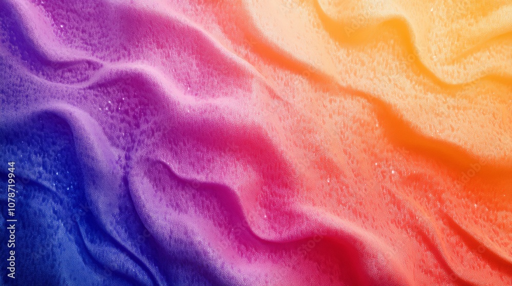 Poster A colorful, abstract background with a wave pattern