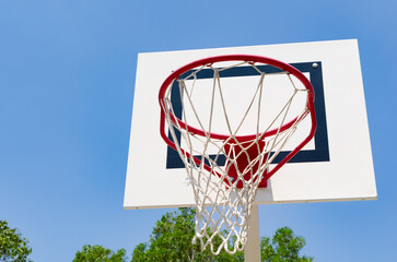 Naklejka premium outdoor basketball basket