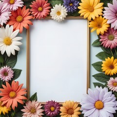 An Exquisite Empty Poster Design Featuring a Beautiful Flower Background Perfect for Social Media or Promotional Content