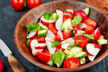 Summer simple vegetable salad.
