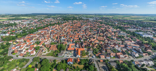 Blick auf den Kurort Bad Windsheim am Naturpark Steigerwald