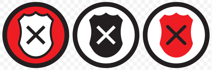 Shield check mark icon or security shield protection icon with tick symbol. Shield with check mark icon vector. eps 10.