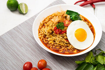 Detailed Photo Of A Bowl Of Spicy Noodles