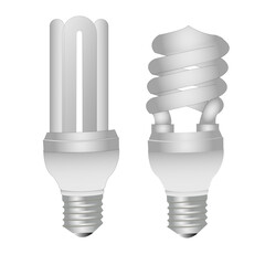 Ampoules led à culot vissant sur fond blanc