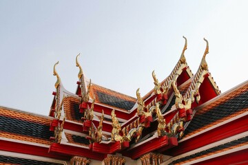 Intricate Roof Details of Thai Architecture in Bangkok © Dawid