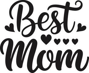 Fototapeta premium lettering best mom tshirt design 