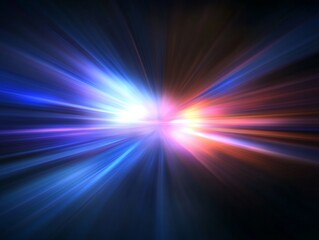Obraz premium Bright light with a blue and red streak
