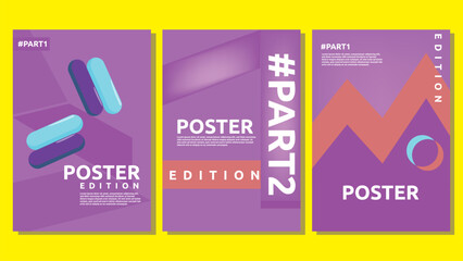 Set of Poster design template