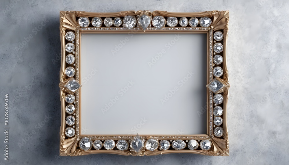 Poster a stunning empty poster frame against a beautiful diamond background ideal for showcasing artistic c