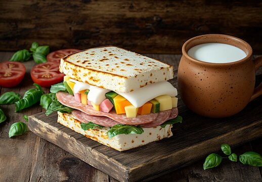 Delicious Ham, Cheese, and Veggie Sandwich