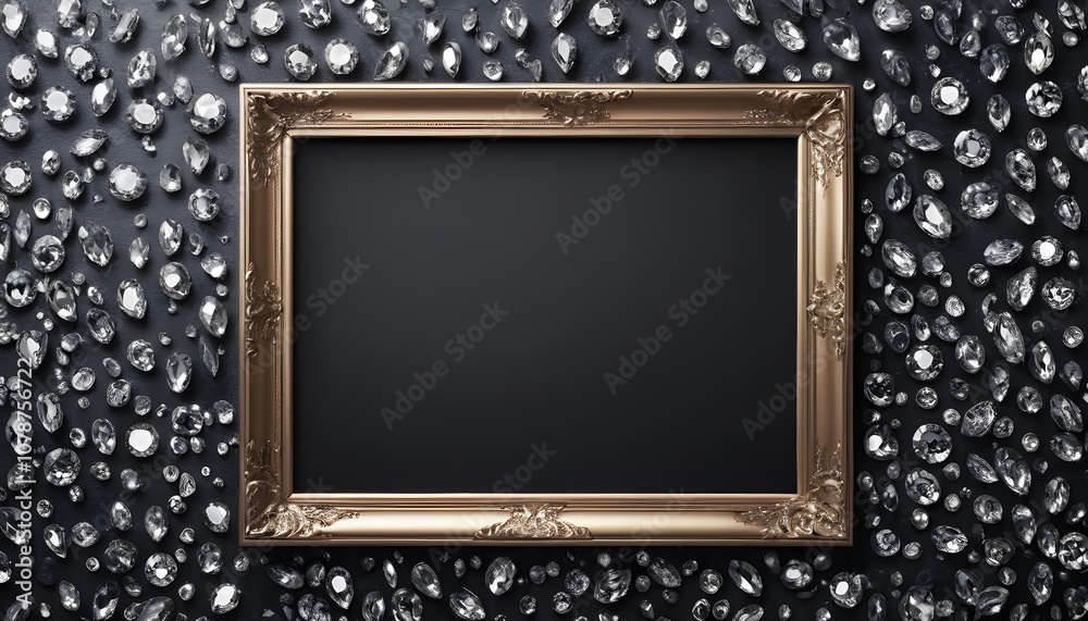 Poster a stunning empty poster frame displaying an elegant diamond background – perfect for showcasing your
