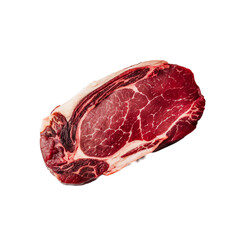 Fototapeta premium Frische vom Feinsten: Rohes Ribeye-Steak in Perfektion