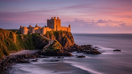 sunset over the castil