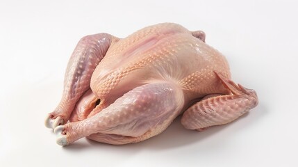 A Juicy Roast Turkey Placed Alone on a Clean White Background. Mouthwatering Thanksgiving or Holiday Centerpiece in a Simple Setting.