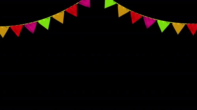 Colorful Festive Bunting Garland Alpha MOV