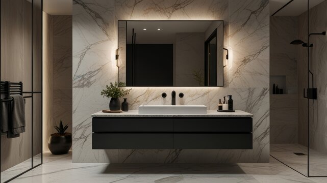 bathroom with bathtub - Powered by Adobe