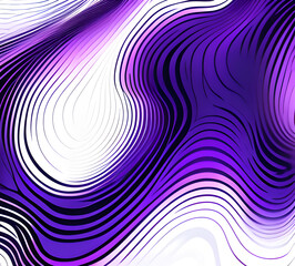 Fototapeta premium Vibrant abstract waves in purple color, modern design poster background, Generative AI 