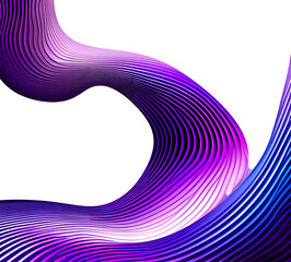Vibrant abstract waves in purple color, modern design poster background, Generative AI	