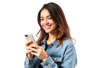 woman holding a mobile phone