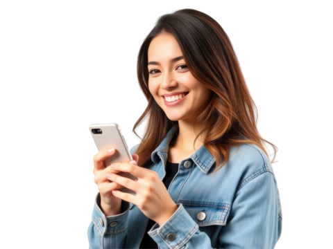 woman holding a mobile phone