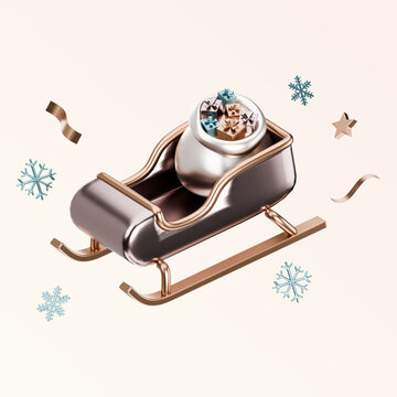 Sleigh clip art preview