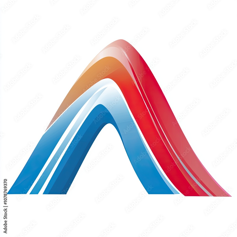 Poster colorful abstract waves design representing movement and flow in a modern artistic style