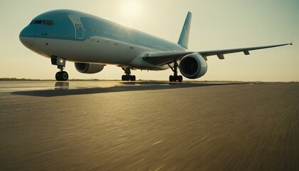 Obraz premium An airplane taking off from a runway 606