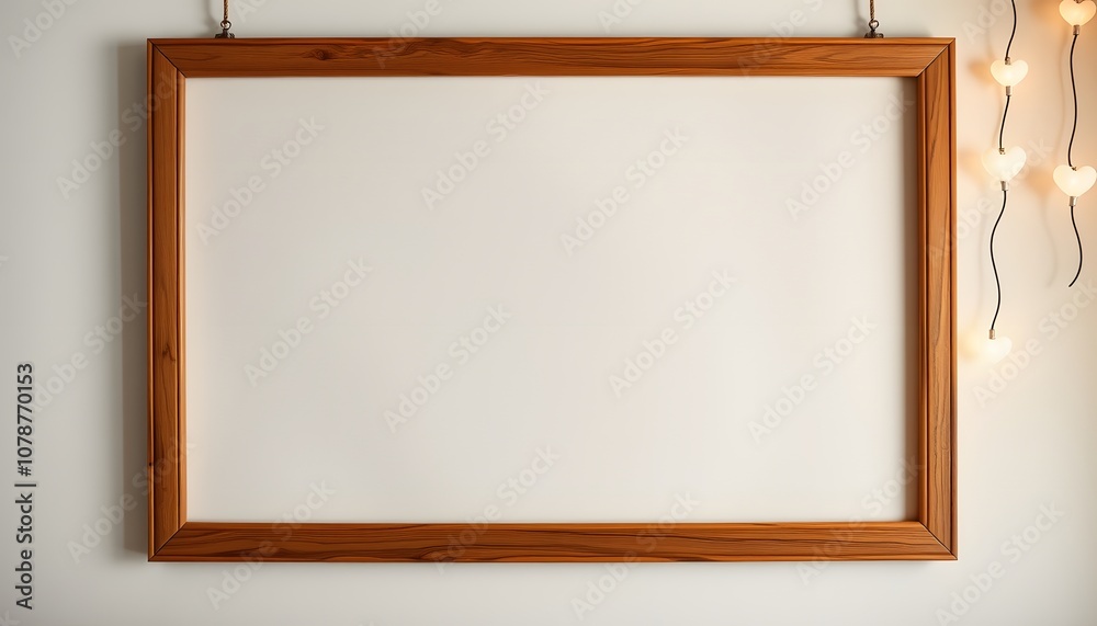 Aufkleber Beautiful Heart Background with Empty Poster Frame for Creative Customization and Design Projects
