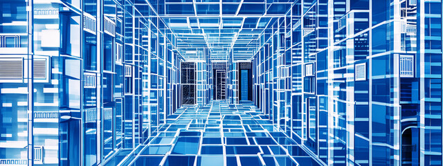 Obraz premium illustrazione sfondo con elementi astratti a tema geometrico surreale