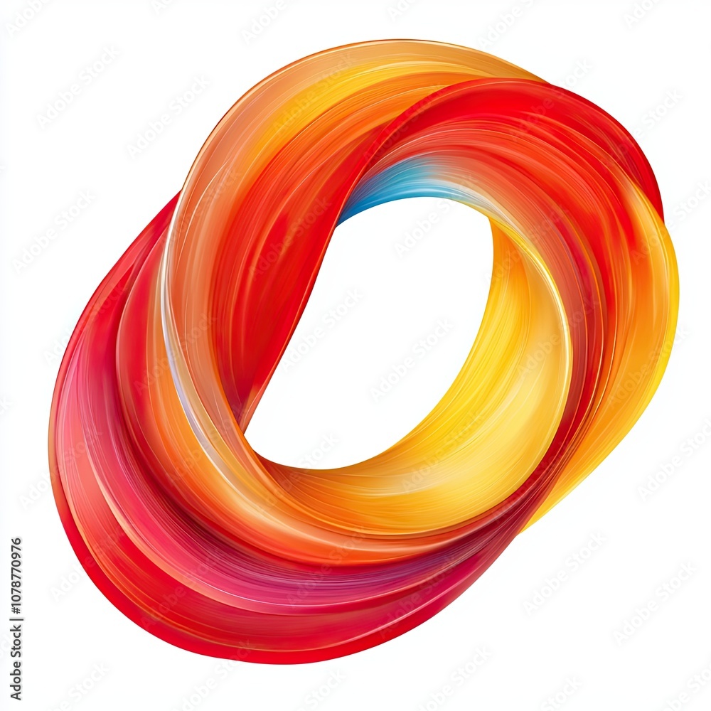 Poster abstract swirling logo design featuring vibrant colors and smooth curves, ideal for branding use