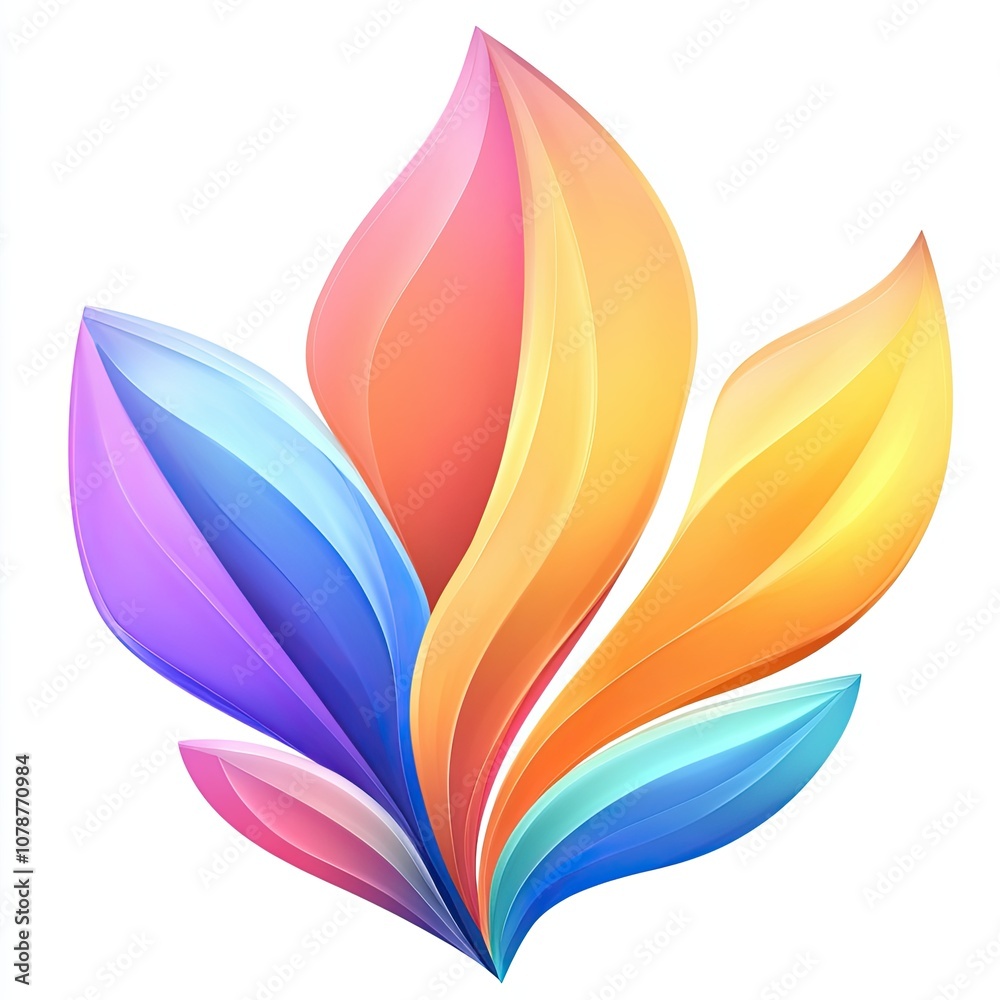Poster colorful abstract design featuring flowing shapes with a vibrant palette for a modern aesthetic