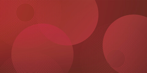 Abstract red background with glowing curve lines. Modern shiny red gradient geometric circle lines pattern. Futuristic concept. Suit for banner, brochure, poster, presentation, cover, website