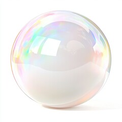 Beautiful Opal Gemstone Isolated on a Clean White Background Showcasing Its Unique Iridescence