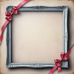 An Elegant and Versatile Social Media Poster Frame with a Beautiful Ribbon Background Perfect for Promotions and Announcements