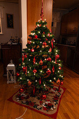 Christmas decoration hanging on tree