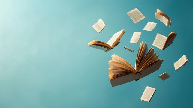 Discover the magic of imagination explore books floating in the air and their enchanting stories